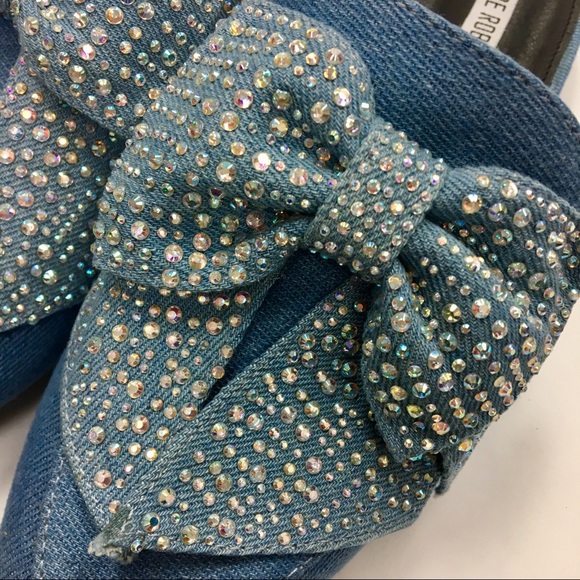 Denim rhinestone bow mule - Picture 8 of 8